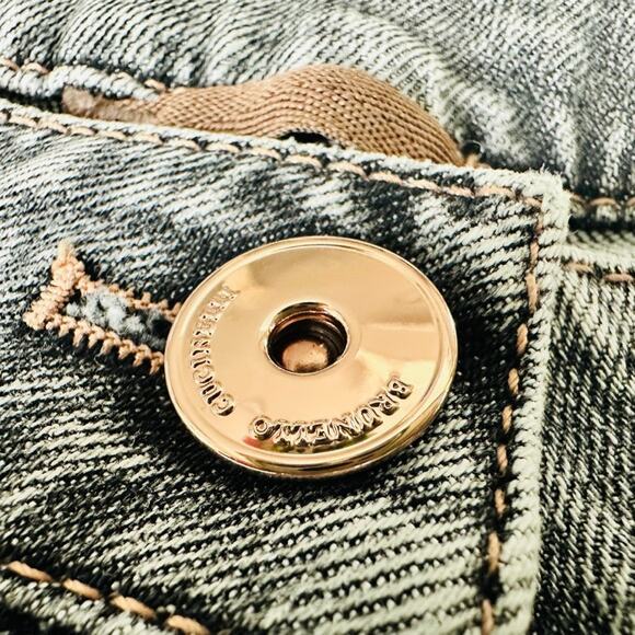 Brunello Cucinelli High Waisted Skinny Jeans Dark Grey Denim Size 46 US 10 - Picture 4 of 9